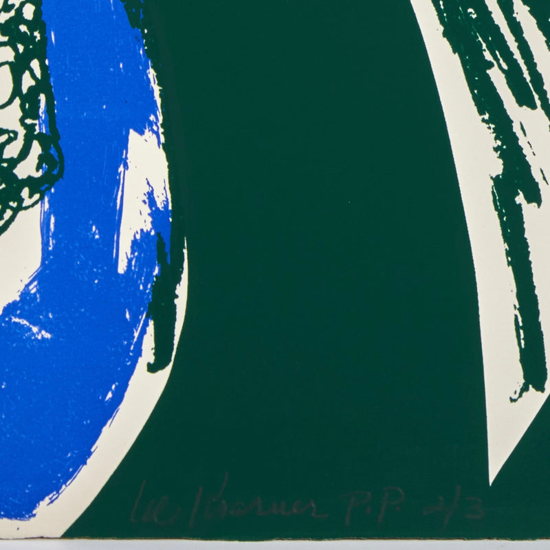 LEE KRASNER "FREE SPACE - BLUE" SCREENPRINT, 1975