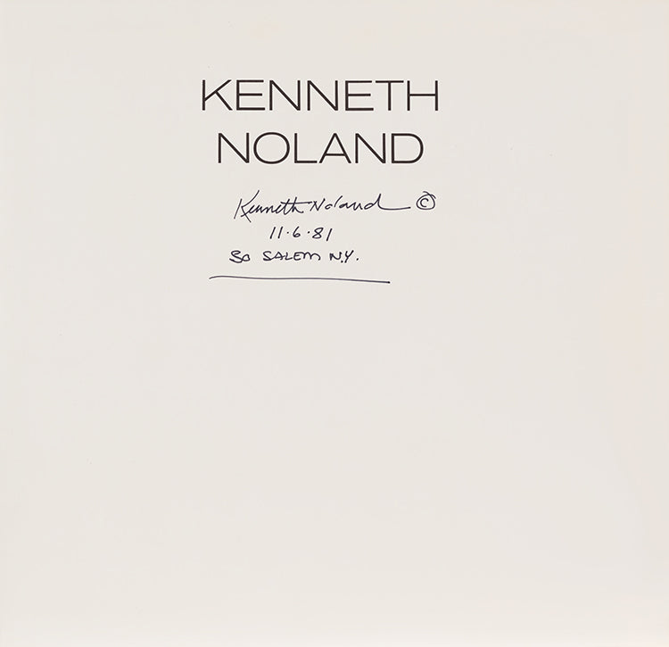 KENNETH NOLAND "PAINTED BOOK - BORDEAUX", 1977