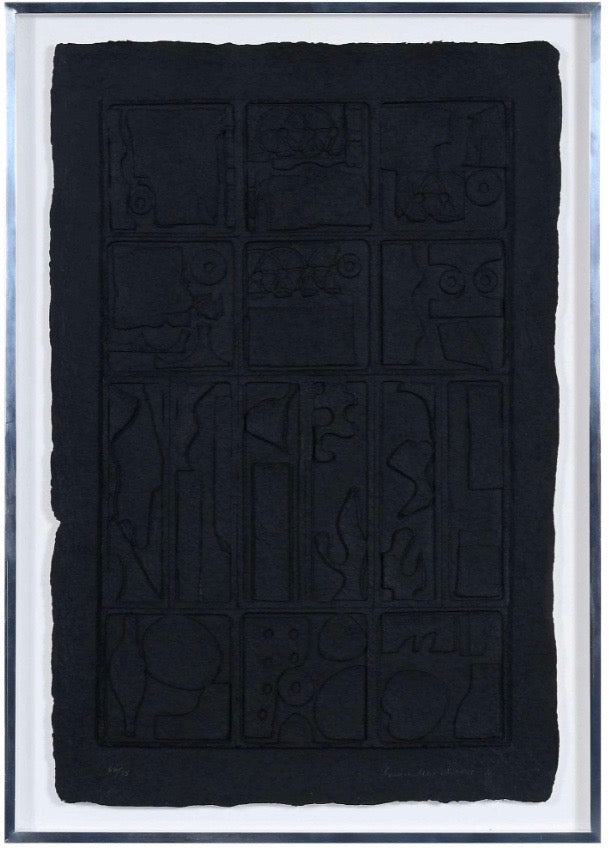 LOUISE NEVELSON "MOON GARDEN" CAST PAPER RELIEF, 1976