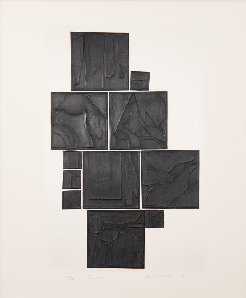 Louise Nevelson "Sky Garden" Led Intaglio, 1971