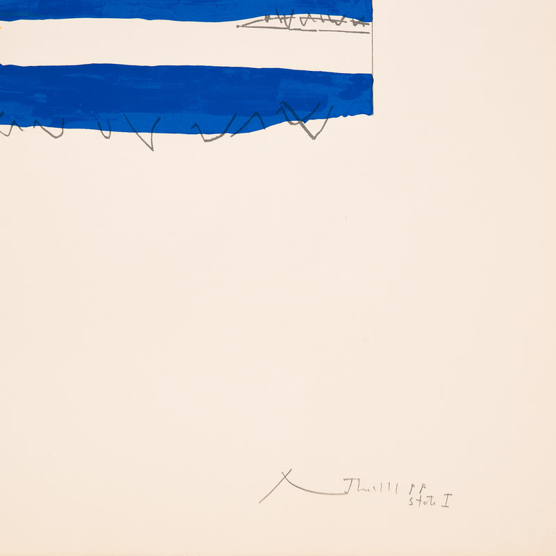 Famous American Abstract Expressionist Artist Robert Motherwell "Mediterranean State I" 1975