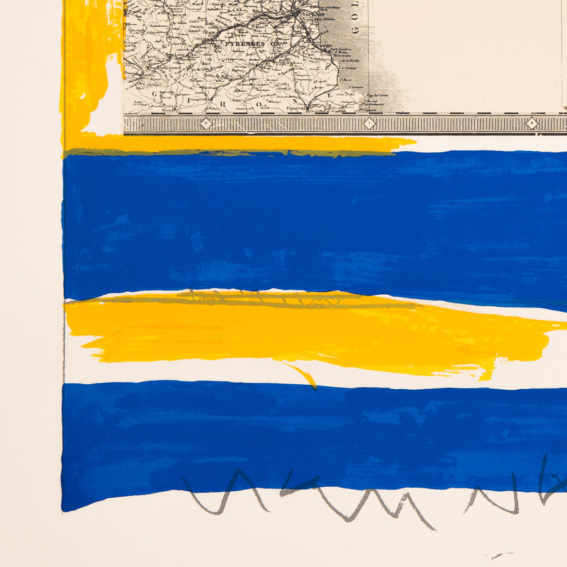 Famous American Abstract Expressionist Artist Robert Motherwell "Mediterranean State I" 1975