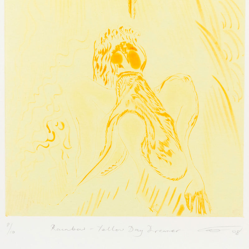 Chris Ofili "Yellow Daydreamer" Aquatint, 2008