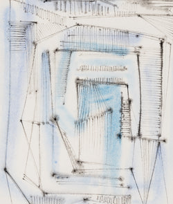 Famous American Modern artist Dorothy Dehner ink and watercolor on paper, 1955