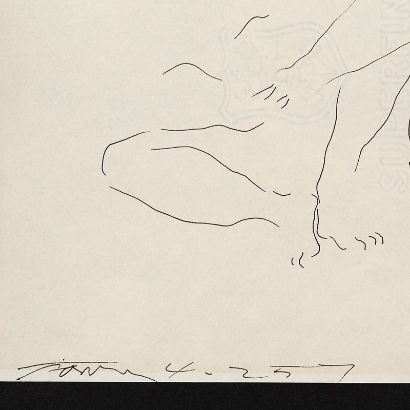 Famous Canadian artist, Harold Town, demonstrates his incredible ability as a draughtsman in this 1957 ink drawing.