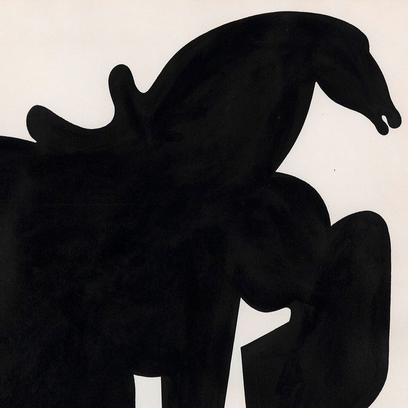 Famous Canadian artist Harold Town, Toy Horse Friesian, Toy Horse series, 1970s artwork