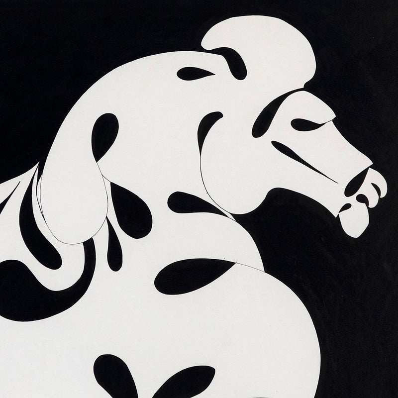 Famous Canadian artist Harold Town, Toy Horse ink drawing, Toy Horse series, 1980s