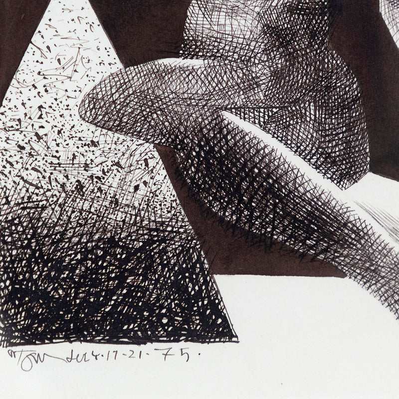 HAROLD TOWN "VALE VARIATIONS #144" INK DRAWING, 1975