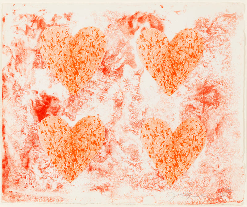 Jim Dine "Dutch Hearts" Lithograph, 1970.