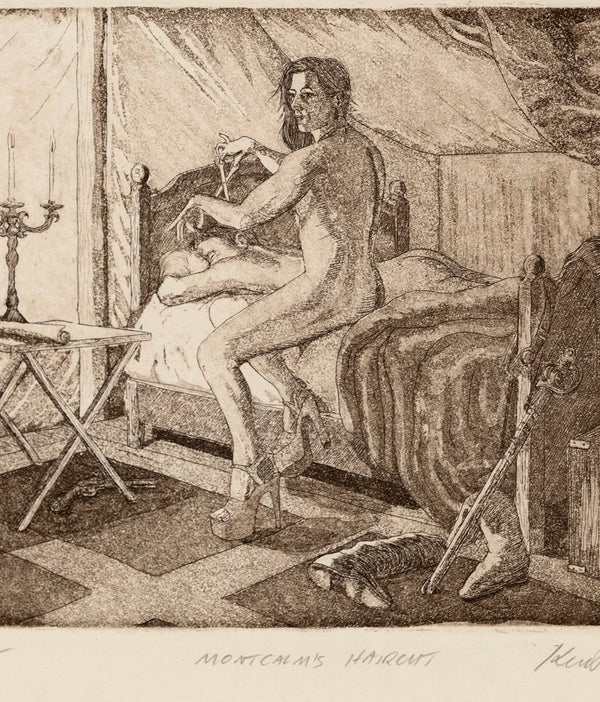 KENT MONKMAN "MONTCALM'S HAIRCUT" ETCHING, 2011