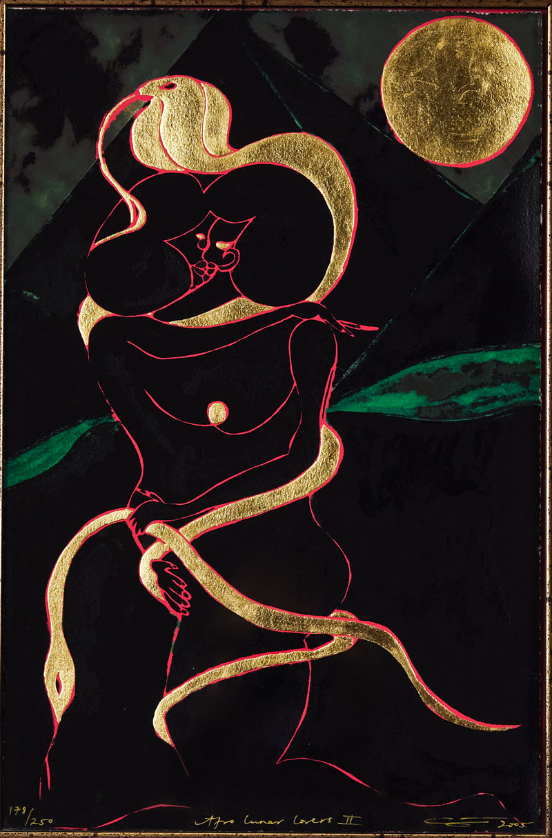 Chris Ofili "Afro Lunar Lovers II" 2005