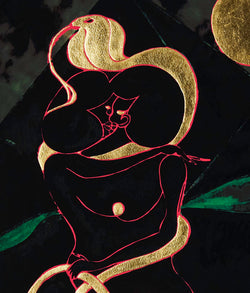 Chris Ofili "Afro Lunar Lovers II" 2005