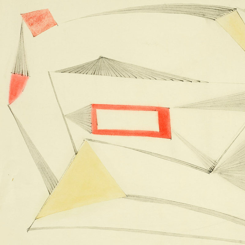 DOROTHY DEHNER “BREEZE (FIRE ISLAND)” INK AND WATERCOLOR, 1951