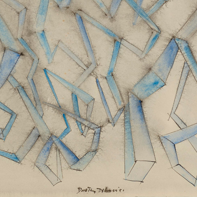 DOROTHY DEHNER “BLUE MOTION” INK AND WATERCOLOR, 1951