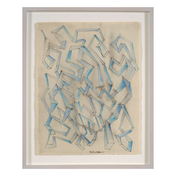 DOROTHY DEHNER “BLUE MOTION” INK AND WATERCOLOR, 1951