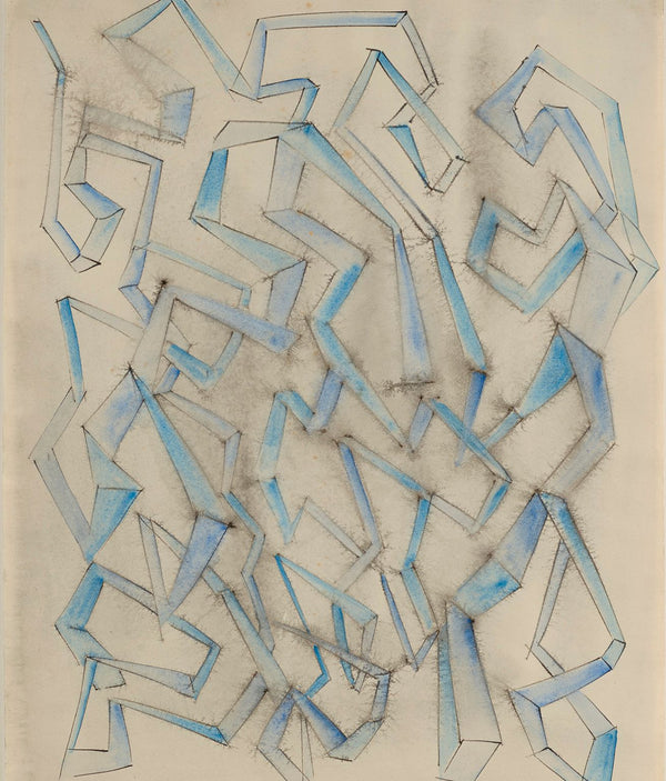 DOROTHY DEHNER “BLUE MOTION” INK AND WATERCOLOR, 1951