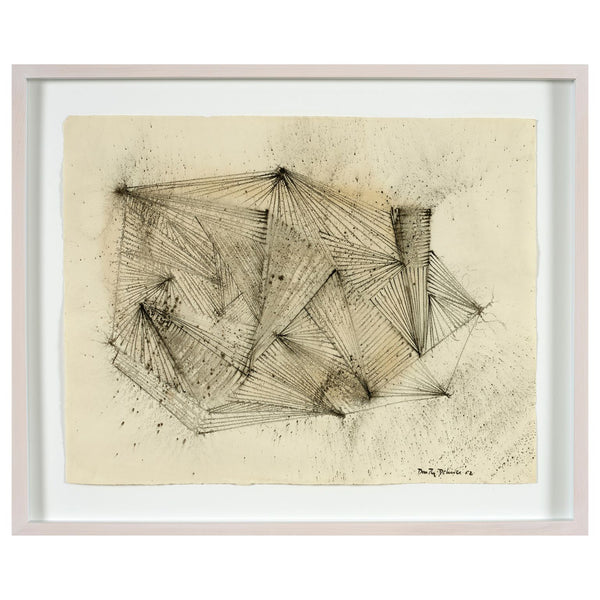 Famous American sculpture artist Dorothy Dehner Untitled ink and charoal drawing on paper, 1951