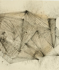 Famous American sculpture artist Dorothy Dehner Untitled ink and charoal drawing on paper, 1951