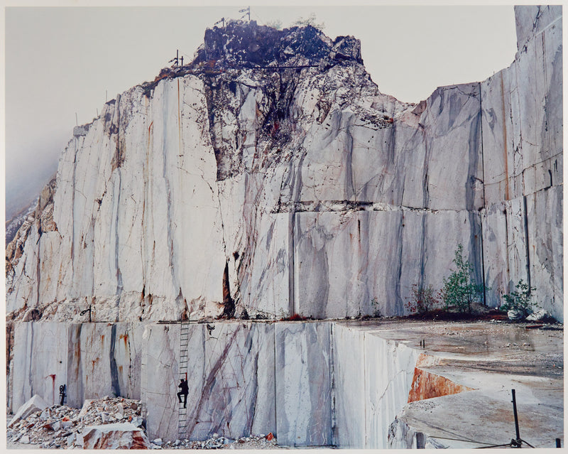 Famous Canadian landscape photographer Edward Burtynsky "Carrara Marble Quarries #11, Carrara, Italy 1993"