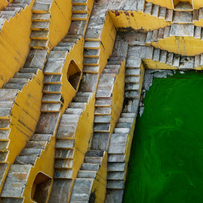 Famous Canadian landscape and climate photographer Edward Burtynsky "Stepwell #2, Panna Meena, Amber, Rajasthan, India, 2010"