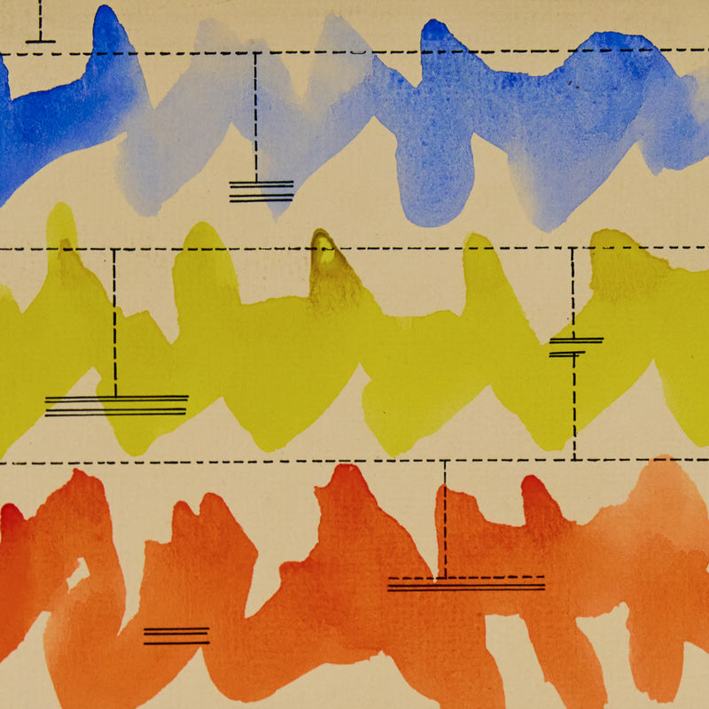 Abstract watercolor painting by famous Canadian artist Harold Town from 1973.