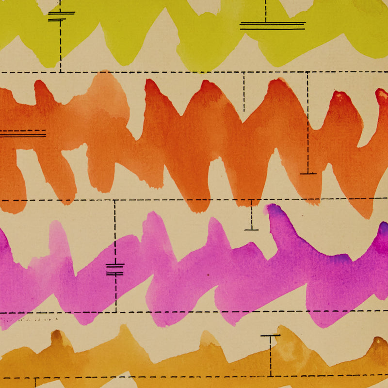 Abstract watercolor painting by famous Canadian artist Harold Town from 1973.