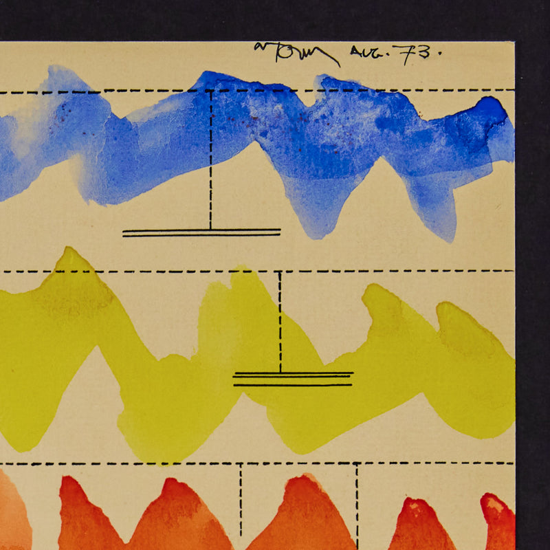 Abstract watercolor painting by famous Canadian artist Harold Town from 1973.