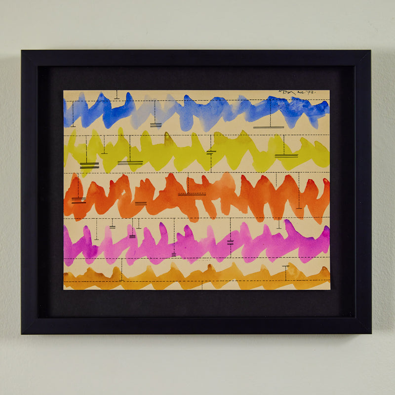 Abstract watercolor painting by famous Canadian artist Harold Town from 1973.