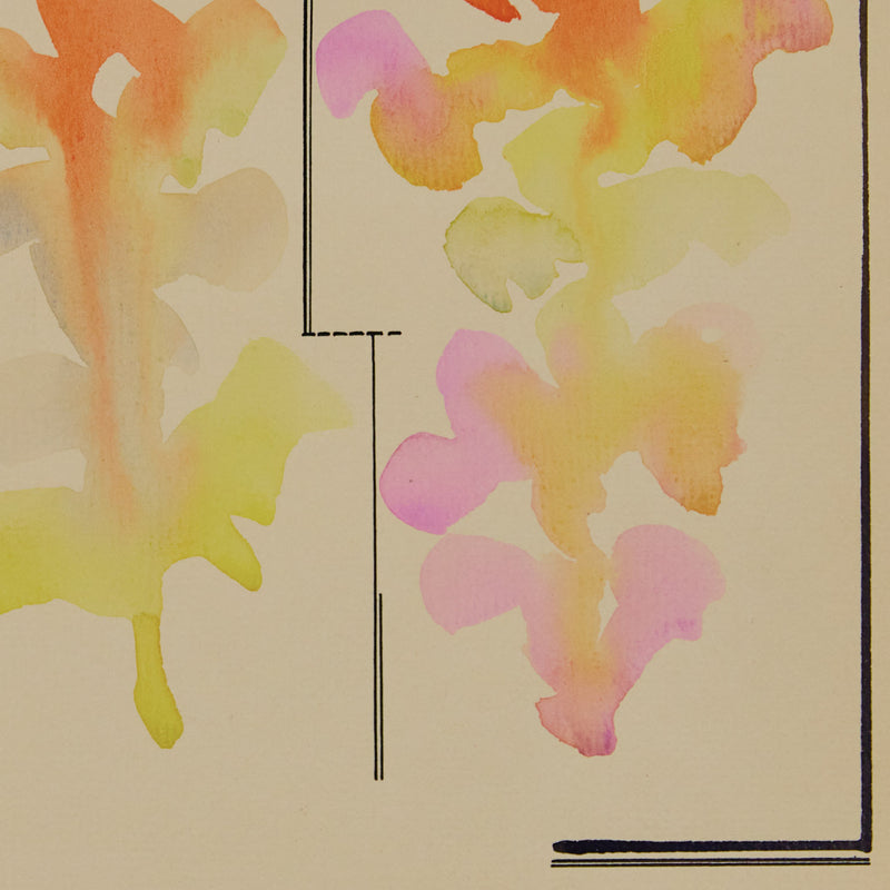 Abstract watercolor painting by famous Canadian artist Harold Town from 1973.