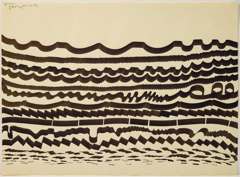 HAROLD TOWN "OCEAN #3" DRAWING, 1979