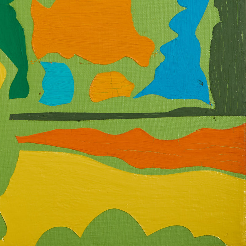 HAROLD TOWN "UNTITLED (PARK)" OIL AND LUCITE ON CANVAS, c. 1973