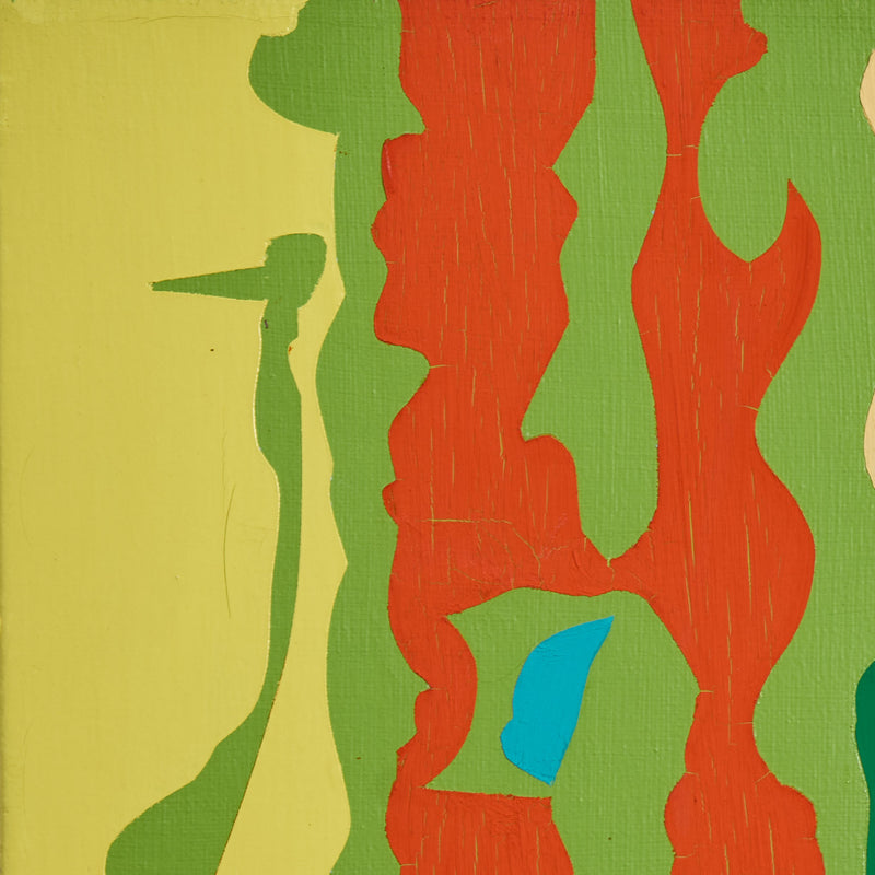 HAROLD TOWN "UNTITLED (PARK)" OIL AND LUCITE ON CANVAS, c. 1973