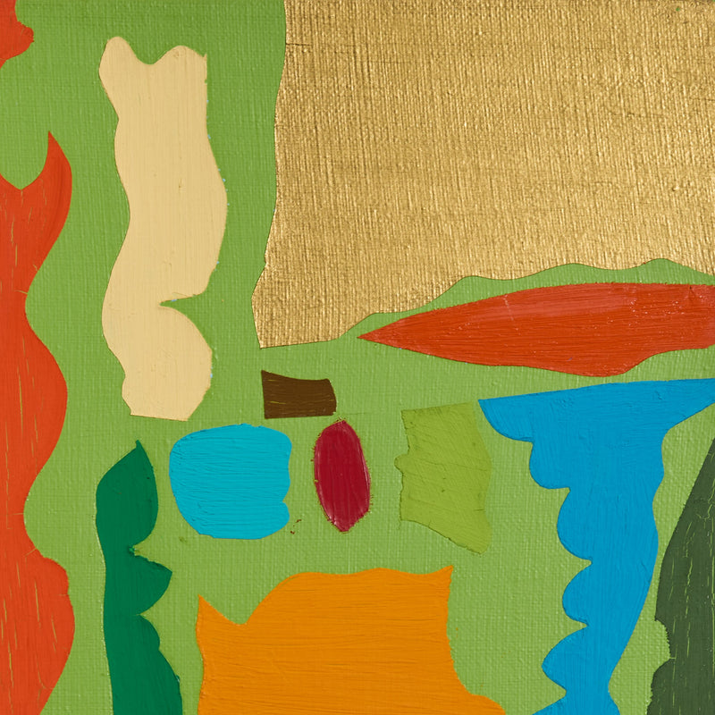 HAROLD TOWN "UNTITLED (PARK)" OIL AND LUCITE ON CANVAS, c. 1973