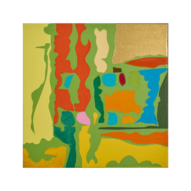 HAROLD TOWN "UNTITLED (PARK)" OIL AND LUCITE ON CANVAS, c. 1973