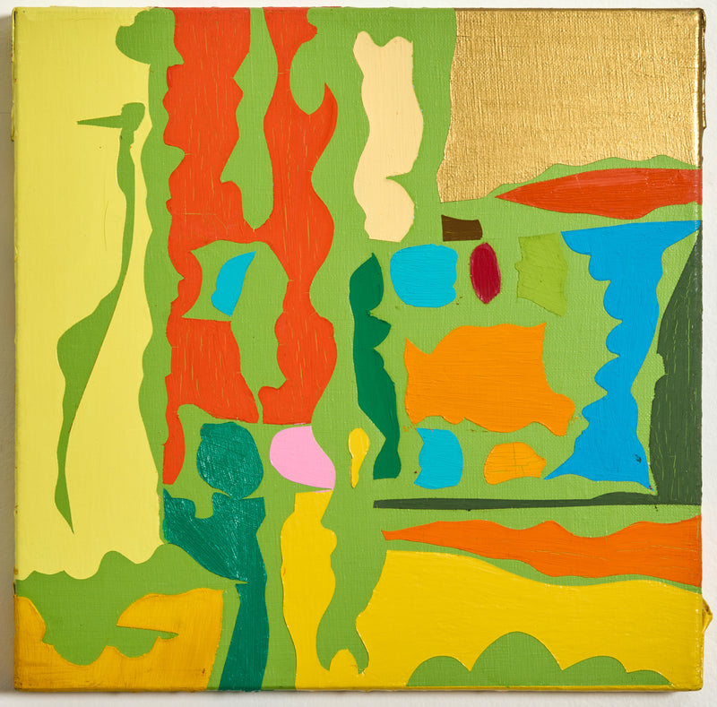 HAROLD TOWN "UNTITLED (PARK)" OIL AND LUCITE ON CANVAS, c. 1973