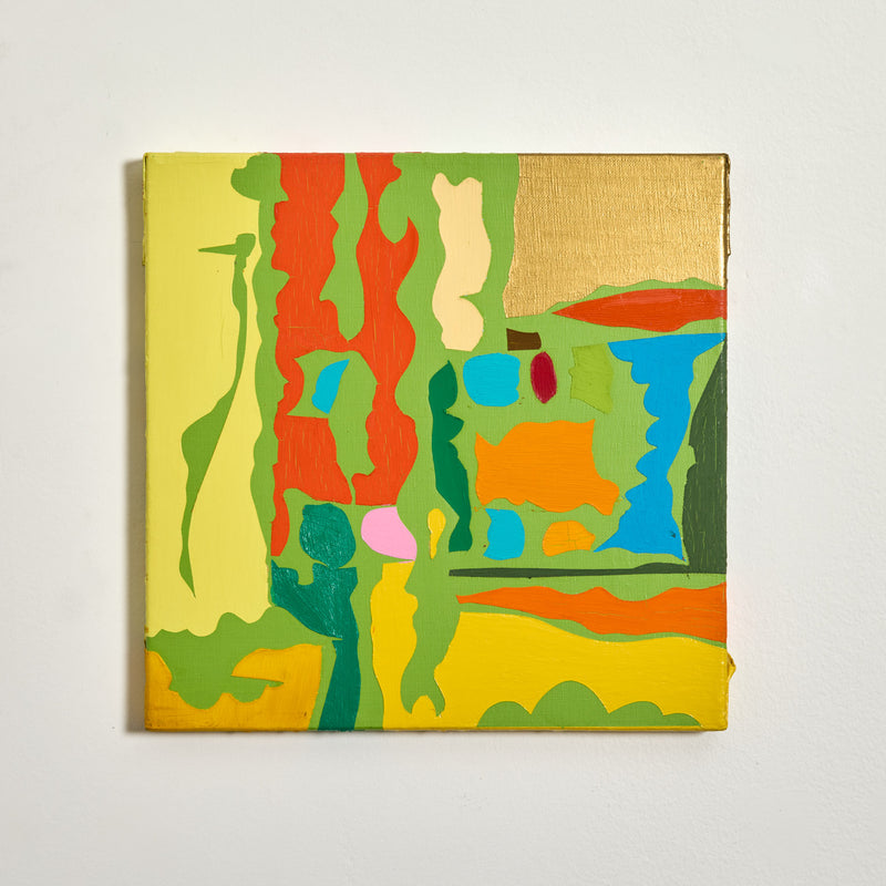 HAROLD TOWN "UNTITLED (PARK)" OIL AND LUCITE ON CANVAS, c. 1973