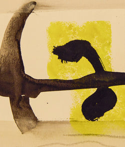 Watercolor painting on paper by famous Canadian abstract artist Harold Town, 1974.