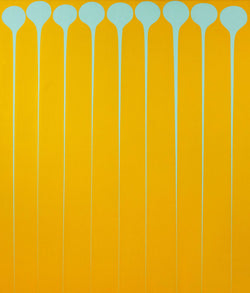 Iconic and famous Canadian painter Harold Town "Stretch #8" Painting, 1969.  