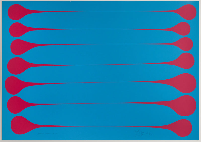 HAROLD TOWN "BLUE RASPBERRY STRETCH" LITHO 1971