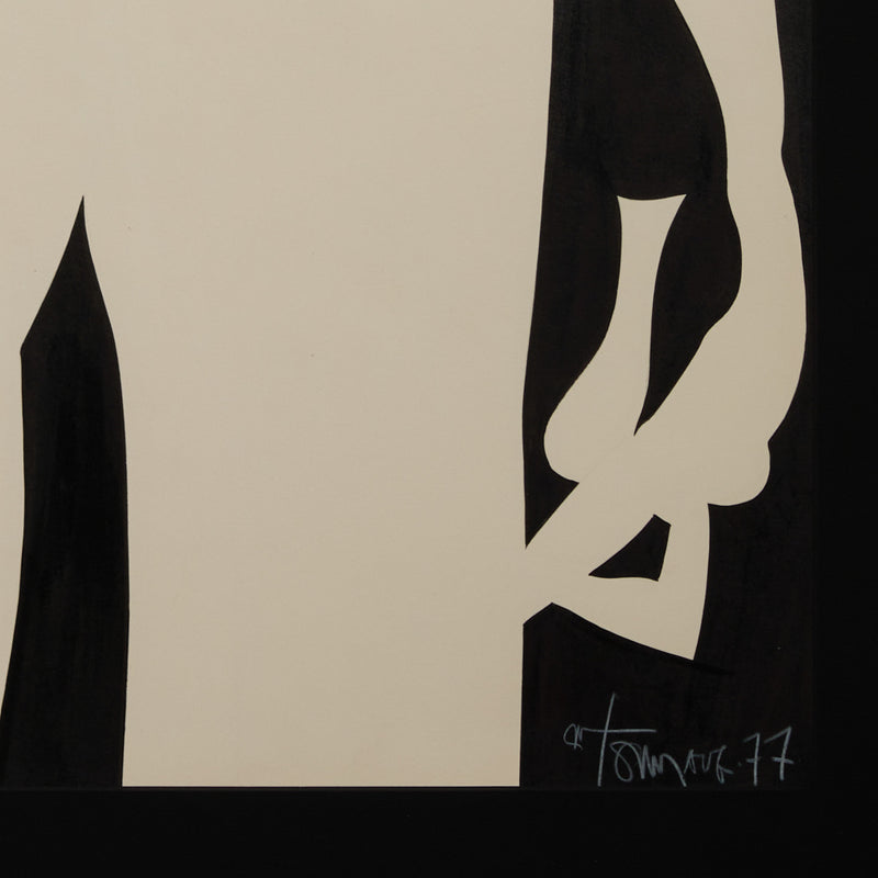 Famous Canadian modern artist Harold Town "Vale Variations 193" from the Vale Variations series. Ink on paper, 1977.