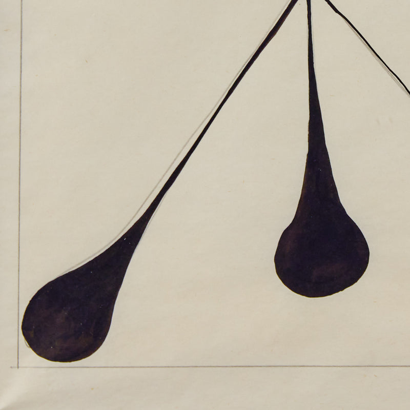 Famous Canadian abstract artist Harold Town "Stretch #3" Ink drawing on paper, circa 1970