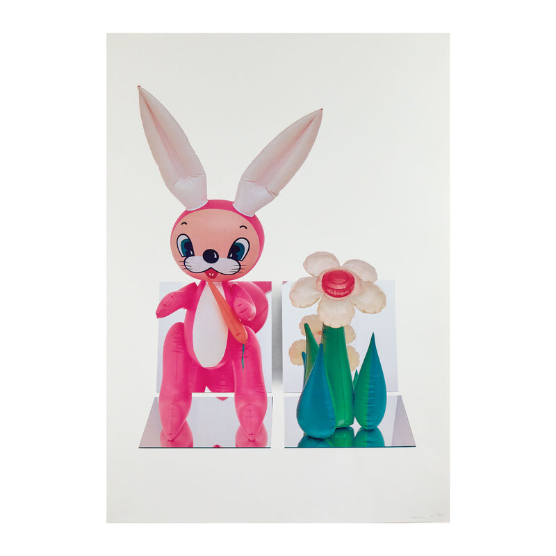 JEFF KOONS "INFLATABLE FLOWER & BUNNY", 1995