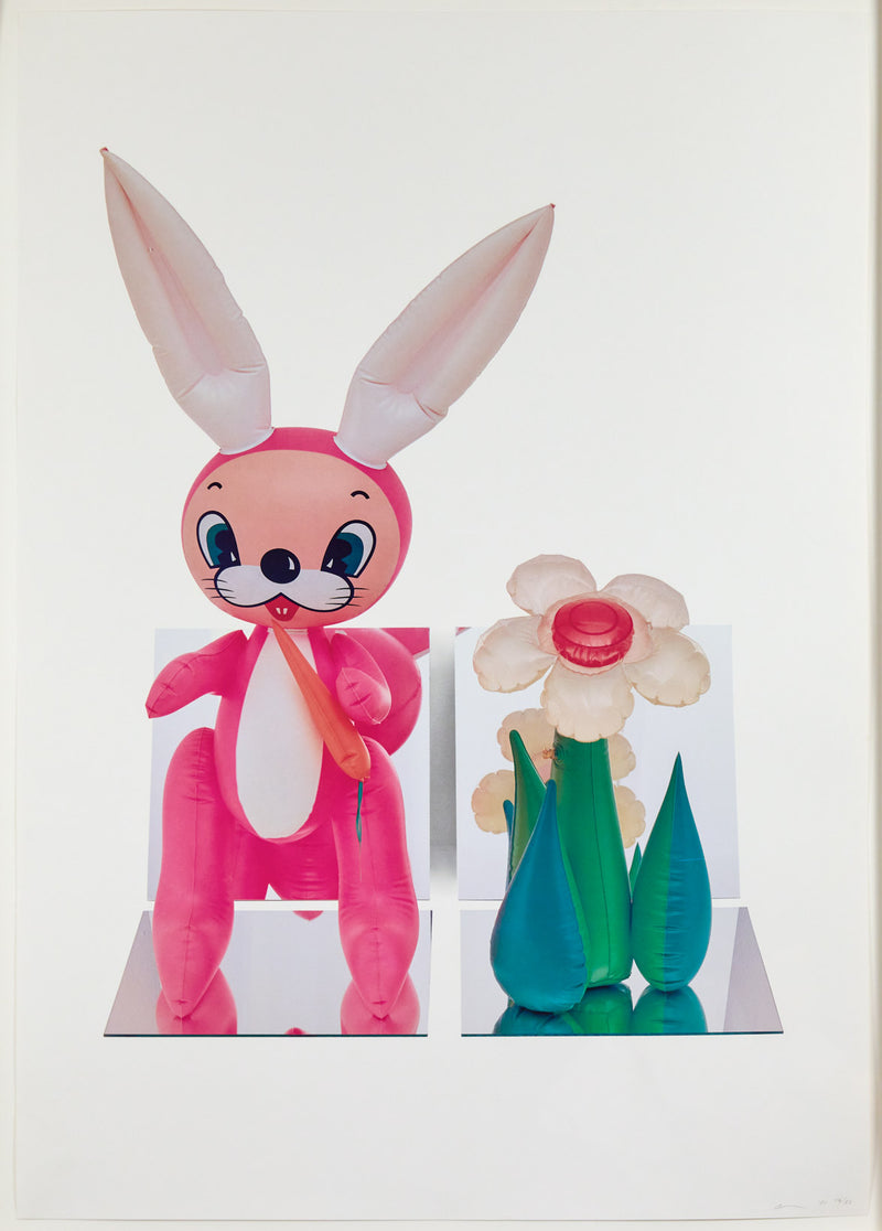 JEFF KOONS "INFLATABLE FLOWER & BUNNY", 1995