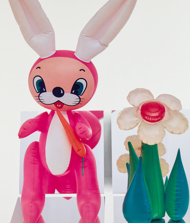 JEFF KOONS "INFLATABLE FLOWER & BUNNY", 1995