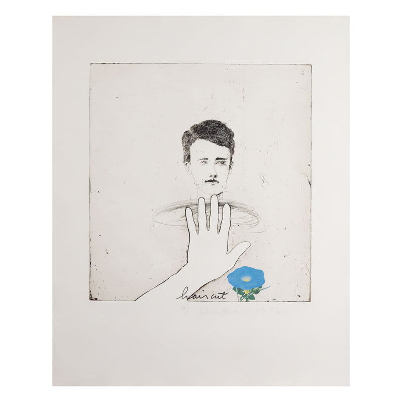 JIM DINE “BLUE HAIRCUT” ETCHING, 1972