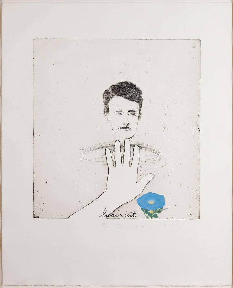 JIM DINE “BLUE HAIRCUT” ETCHING, 1972