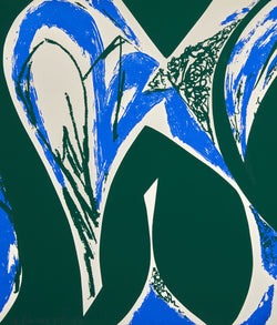 LEE KRASNER "FREE SPACE - BLUE" SCREENPRINT, 1975