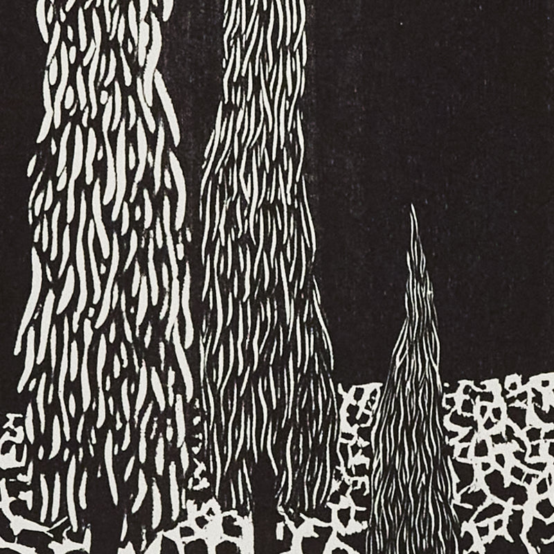 NICOLAS PARTY "TREES" WOODCUT, 2020