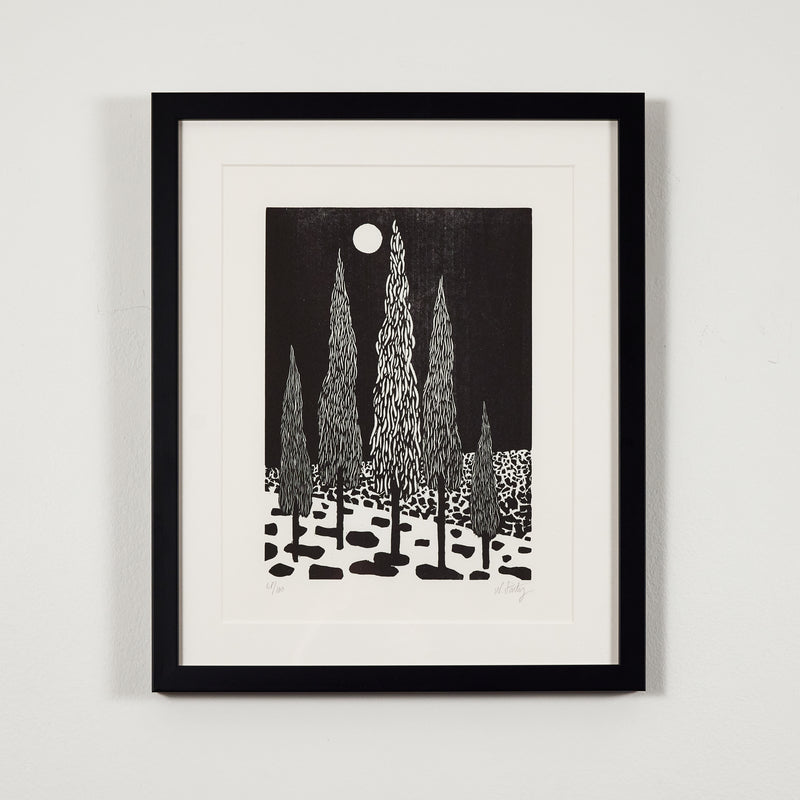 Nicolas Party "Trees" Woodcut, 2020