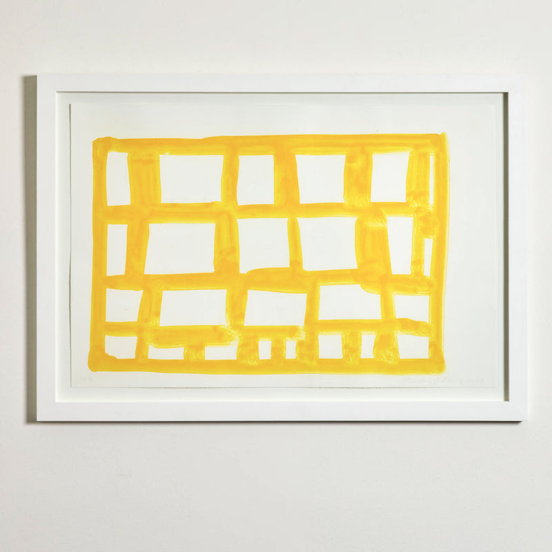 STANLEY WHITNEY "CANARY GRID" ETCHING, 2017